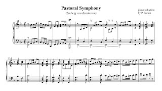 Beethoven “Pastoral Symphony” PIANO  FREE SHEET MUSIC dur 430 [upl. by Aniraad]