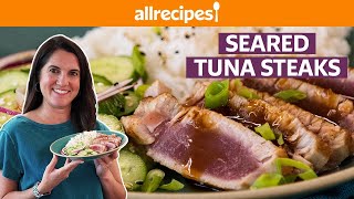 How to Cook Ahi Tuna Steaks  Seared Tuna Steaks  Get Cookin  Allrecipes [upl. by Tayib]