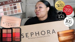 HUGE SEPHORA SALE HAUL  MY SEPHORA SAVINGS EVENT PURCHASES [upl. by Bourne]