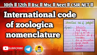 International code of zoological nomenclature in msc zoology 1st sem in hindi notes hindi msc1sem [upl. by Fromma376]