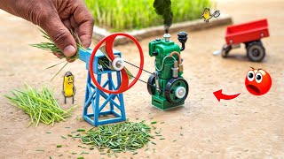 Tractor making chaff cutter machine A to Z process science projectdiy tractor home made old engine [upl. by Mylander898]