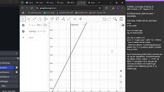 EXEMPEL som hjælp til Kontext s 55 Opgave 2 b  HVORDAN MAN LAVER EN GRAF I GEOGEBRA [upl. by Boleyn]