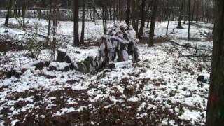 ghillie suit test 1  snowwmv [upl. by Garrard328]