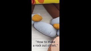 How to make a rock out of felt 🪨 [upl. by Vallonia]