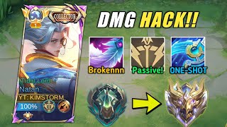 FINALLY❗BEST NATAN FULL 100 DAMAGE BUILD FOR GOLD LANE IN RANK 99 BROKENNN🔥 [upl. by Neelrahs]