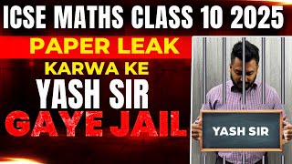 Mathematics ICSE class 10 PAPER LEAK 202425  Sure Shot Questions amp topics for Boards 202425 [upl. by Elram]