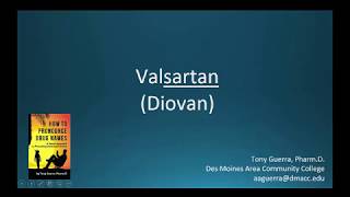 CC How to Pronounce valsartan Diovan Backbuilding Pharmacology [upl. by Greeley]