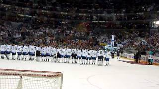 Finnish Anthem after the match between Finnland and USA IIHF 2010 [upl. by Marijo]