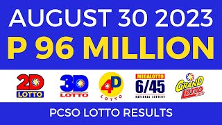 Lotto Result August 30 2023 9pm PCSO [upl. by Eugenle161]