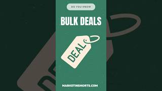 Day 13  Bulk Deals stocklearning stockmarket bulkdeals bulk deals [upl. by Aelanna346]