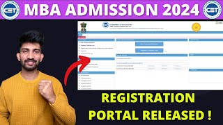 MBA ADMISSION Registration Portal Released  Mba cet cap round 2024 [upl. by Cj168]