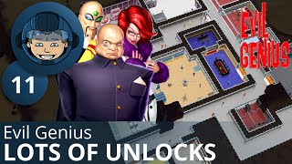 LOTS OF UNLOCKS  Evil Genius Ep 11  Gameplay amp Walkthrough [upl. by Murdock710]