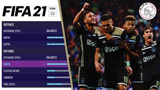 FIFA 21 CUSTOM TACTICS  TEN HAG AJAX SYSTEM 201819 [upl. by Ingamar738]