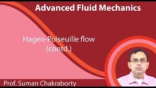 Lecture 22  HagenPoiseuille flow contd [upl. by Tnirb]