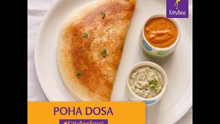 Instant Poha Dosa Recipe  South Indian Breakfast  How to make Poha Dosa [upl. by Staford]