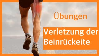 Oberschenkelzerrung 🦵 Muskelfaserriss der Oberschenkelrückseite⎮Verletzung der Hamstrings⎮Reha [upl. by Rebeh]