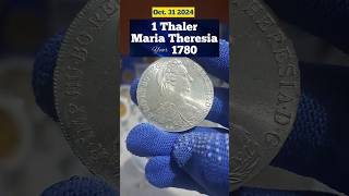 1780 1 Thaler Maria Theresia viralvideo silver trending coincollecting [upl. by Thea]