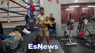 lomachenko in camp is a super hero  esnews boxing [upl. by Ocsecnarf]