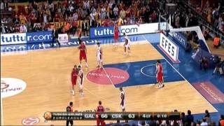 Galatasaray 68  64 CSKA  Son 2 Dakika amp Maç Sonu 09022012 [upl. by Nuahsyar]