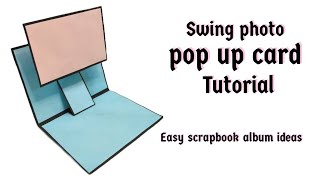 Swing Pop Up Card Making  how to make swing pop card  Best greeting card for someone❤️ papercraft [upl. by Tade5]