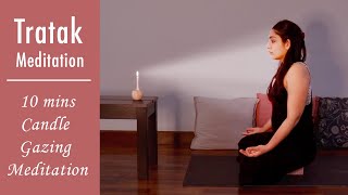 Tratak Meditation  Candle Gazing Meditation  10 Mins Guided Mediation for Relaxation  Bharti Yoga [upl. by Atnim]