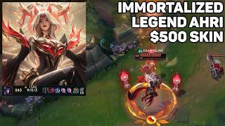 Immortalized Legend Ahri 500 Faker Skin Gameplay No Commentary  League of Legends [upl. by Tnomyar]