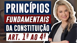 DIREITO CONSTITUCIONAL  PRINCÍPIOS FUNDAMENTAIS Arts 1º ao 4º da Constituição Federal [upl. by Larrabee597]