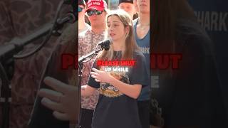 She told everyone to shut up and got “DESTROYED” ❓❌✅charliekirk donaldtrump [upl. by Atirys]