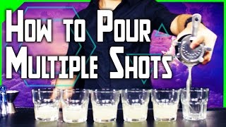 How to Pour Multiple Shots  Bartending School [upl. by Ylyl]