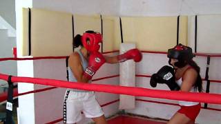 Sparring Hollie Hot Stuff Dunaway vs Cristal Lamor [upl. by Arol266]