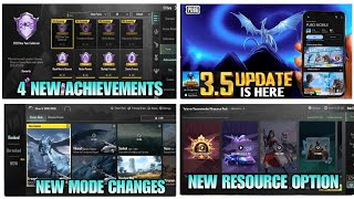 ✅ PUBG MOBILE 35 UPDATE IS HERE  PUBGM 35 ALL NEW EVENTS amp 4 NEW ACHIEVEMENTS  PUBG NEW UPDATE [upl. by Telrahc]