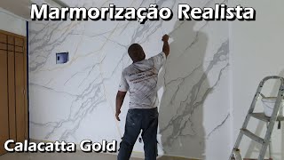 CALACATTA GOLD MARMORIZAÇÃO EM PAREDES [upl. by Bea]