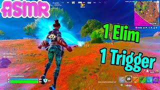 ASMR Gaming 🍀 Fortnite Solo 1 Elim  1 Trigger Word Relaxing Controller Sounds Whispering 🎧 [upl. by Albrecht]