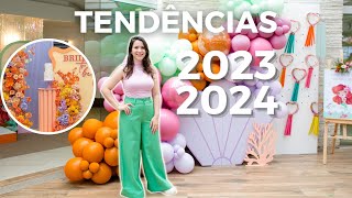 TENDÊNCIAS PARA DECORAÇÃO DE FESTAS 2023 e 2024 Mania de Fita [upl. by Esirehs773]