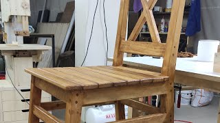 DIY chair made from pallets  Paletten sandalye yapımı [upl. by Selmner538]