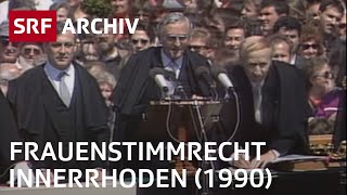 Einführung Frauenstimmrecht AppenzellInnerrhoden 1990  Frauenbewegung Schweiz  SRF Archiv [upl. by Enimrej]