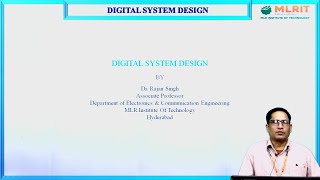 LEC01Digital System Design Introduction to Digital System Design by Dr Rajan Singh [upl. by Akerdnahs]