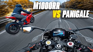 BMW M1000RR vs DUCATI PANIGALE V4  AUTOBAHN [upl. by Brag]