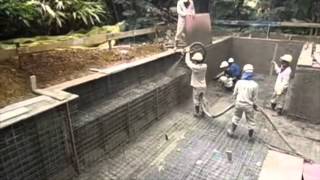 Concreto Projetado em piscina  GEOCONCRET [upl. by Enelyam]