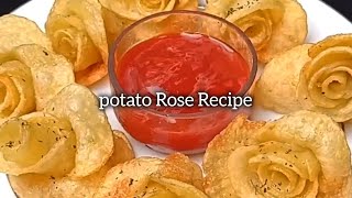 Potato Rose Recipetrendingfoodpushpaskitchenindianfoodrecipecookingpotatosnackspotatofoodie [upl. by Ennaesor]