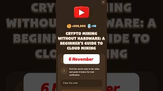 CRYPTO MINING WITHOUT HARDWARE A BEGINNER’S GUIDE TO CLOUD MINING memefi code [upl. by Iaka]