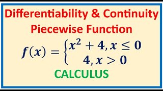 Differentiability at a point for a piecewise function AP Calculus [upl. by Bremser]