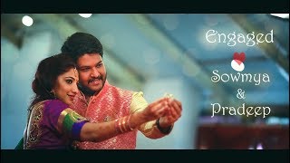 ENGAGED IN LOVE  Pradeep amp Sowmya  Engagement Video  Bangalore Candid [upl. by Jarrett]