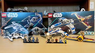 LEGO New Republic EWing 75364 and Mandalorian Fang Fighter 75348 Comparison [upl. by Monahan]