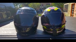 Shoei CWR1 Transitions vs Bell Transitions SolFX Photochromic Face Shields [upl. by Anirbac]