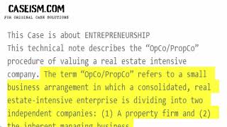 OpCo  PropCo Valuation Case Study Help  Caseismcom [upl. by Greggory]