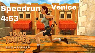 Tomb Raider 2 Remastered Venice  Speedrun  453 [upl. by Naitsirk818]