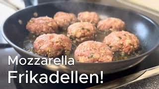 Saftige Mozzarella Frikadellen schnelle und einfache Zubereitung food cooking [upl. by Akital]