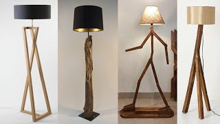 Wooden Floor Lamp Ideas  Diy Lamp [upl. by Tracee]