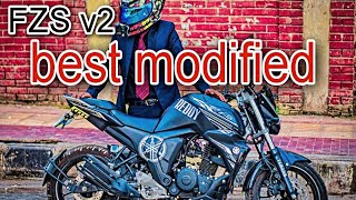 YAMAHA FZS FI V2  Best Modify in Bangladesh  Ridu Vlog [upl. by Friday]